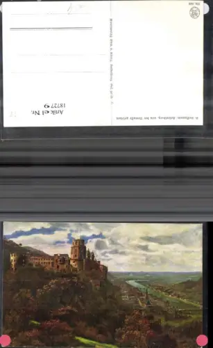 187279,Künstler Ak Heinrich Hoffmann Heidelberg v. d. Terrasse gesehen