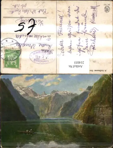 214055,Künstler AK Hoffmann H. Der Königssee v. Malerwinkel