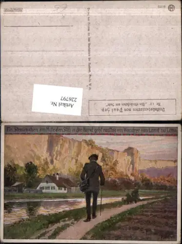 226797,Künstler AK Paul Hey 52 Ein Sträußchen am Hute Lied Mann pub Verein f. d. Deutschtum i. Ausland VDA Novolito 2