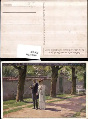 226800,Künstler AK Paul Hey 54 als d. Großvater d. Großmutter nahm Liebespaar pub Verein f. d. Deutschtum i. Ausland