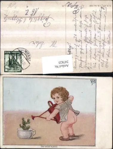 247825,Künstler AK Willi Scheuermann John Wills Der kleine Kaktus Mädchen m. Gießkanne