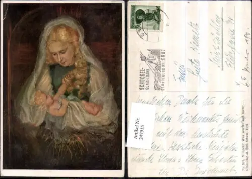 247915,Künstler AK M. Spötl 391 Was wartet auf dich Maria m. Jesuskind