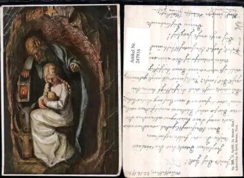 247916,Künstler AK M. Spötl 349 In treuer Hand Maria u. Josef m. Jesuskind Laterne