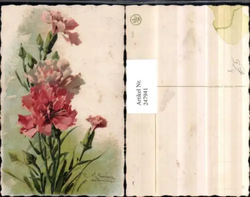 247941,Künstler AK Klein Catharina Nelken Blumen