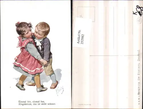 252982,Künstler AK Karl Feiertag Kinder b. Tanzen Tanz Kleid pub Brüder Kohn B.K.W.I. 777euro6