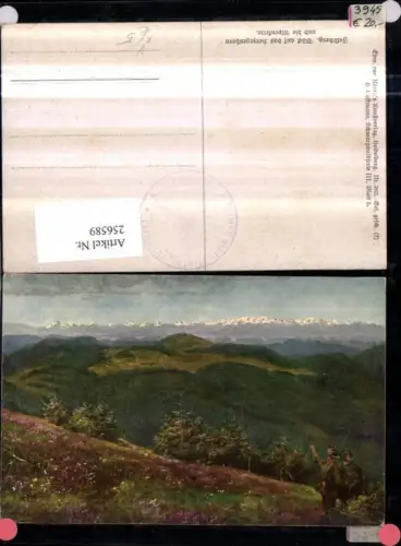 256589,Künstler AK Heinrich Hoffmann Feldberg Blick auf d. Herzogenhorn u. d. Alpenkette Bergkulisse pub Edmund v. Kön
