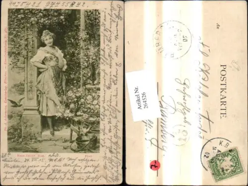 264526,Künstler Ak Hans Zatzka Fiori Frau pub F. A. Ackermann 460