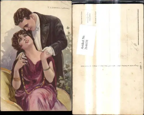264638,Künstler Ak T. Corbella Paar Liebespaar Verliebter Blick Liebe