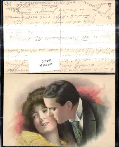 264639,Künstler Ak T. Corbella unsign. Paar Kuß a. Wange Wangenkuss Liebe