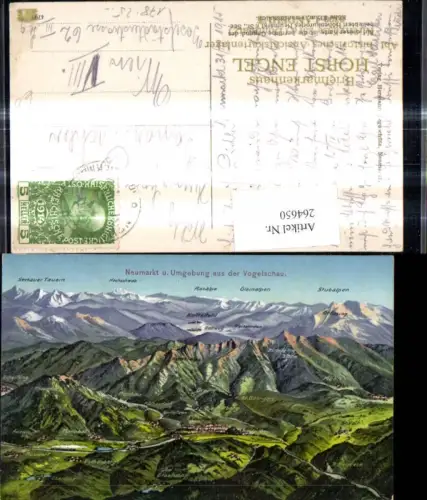 264650,Künstler Ak Eugen Felle Neumarkt u. Umgebung a. d. Vogelschau