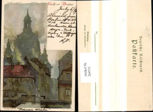 264711,Künstler Litho Heinrich Kley Karlsruhe Gruß a. Dresden pub E. Nister