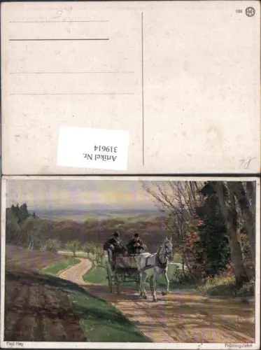 319614,Künstler Ak Paul Hey Frühlingsfahrt Kutsche