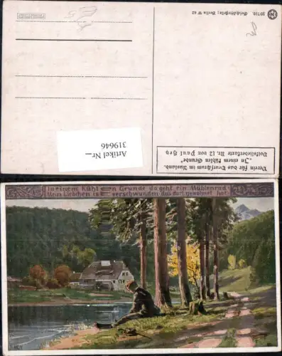 319646,Künstler Ak Paul Hey Volksliederkarte 12 In einem kühlen Grunde VDA