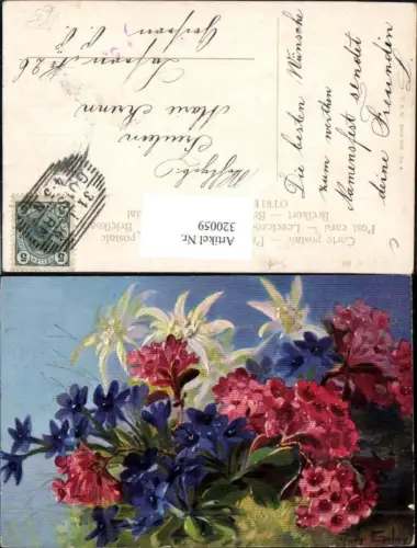 320059,Künstler Ak Mary Golay Alpenblumen Edelweiß Enzian pub Theo Stroefer 516