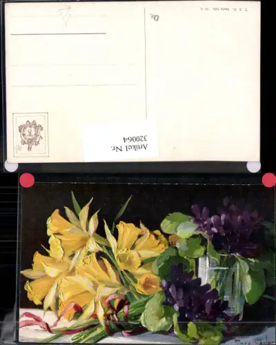 320064,Künstler Ak Mary Golay Stillleben Narzissen Veilchen Blumen pub Theo Stroefer 549