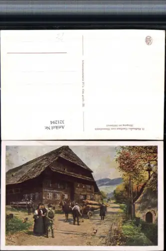 321294,Künstler AK Heinrich Hoffmann Gasthaus zum Himmelreich Pferdegespann