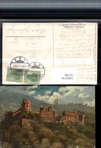 321300,Künstler AK Heinrich Hoffmann Heidelberg Schoss pub Edm. v. König