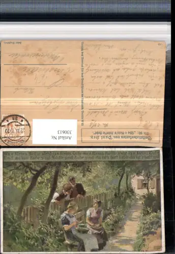 330613,Künstler AK Paul Hey Volksliederkarte 66 Wo kleins Hüttle steht Frauen Männer pub VDA