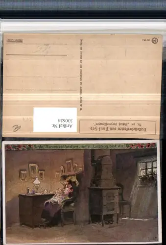 330624,Künstler AK Paul Hey Volksliederkarte 50 Schlaf Herzenssöhnchen Mutter pub VDA