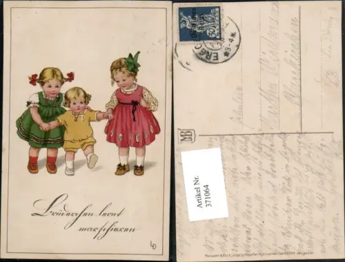 371064,Künstler AK Lia Döring Kinder Kleider Zöpfe pub Meissner e Buch 2299