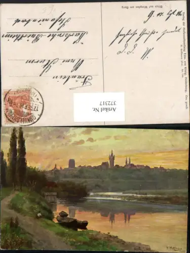 372317,Künstler AK Heinrich Hoffmann Blick auf Wimpfen am Berg Totale