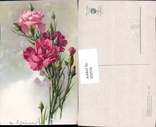 450530,Künstler AK Catharina Klein Blumen Nelken