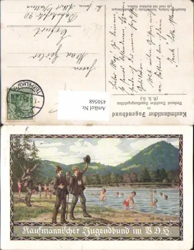 450568,Künstler AK Ernst Kutzer Strandbad pub Kaufmännischer Jugendbund im VDH