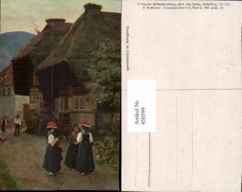450599,Künstler AK Heinrich Hoffmann Dorfstraße im Schwarzwald pub Edm. v. König 193
