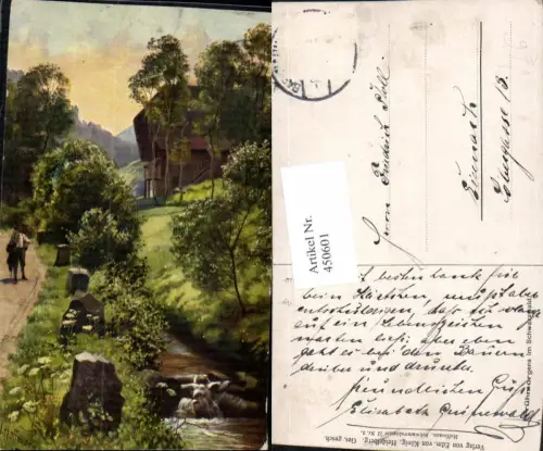 450601,Künstler AK Heinrich Hoffmann Frühmorgens im Schwarzwald pub Edm. v. König