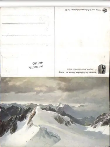 486105,Künstler AK E. T. Compton Penninischen Alpen Penninikum Bergkulisse