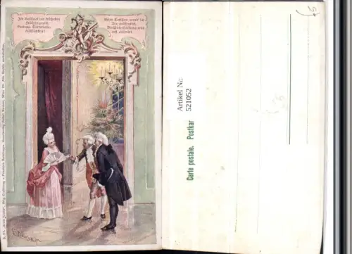 521052,Künstler AK E. Döcker jun. Ballsaal Kleid Fächer pub Rafael Neuber