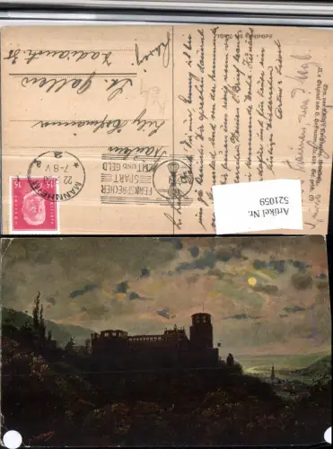 521059,Künstler AK Heinrich Hoffmann Heidelberg Schloss pub Edm. v. König 659