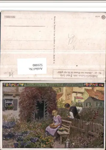 521080,Künstler AK Paul Hey Volksliedkarte 49 Ännchen von Tharau Liebe