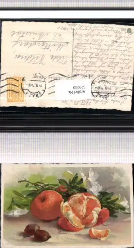 529230,Künstler AK Catharina Klein Orangen Stillleben
