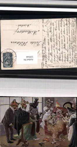 529544,Künstler AK Arthur Thiele vermenschlichte Katzen pub T.S.N. 1602