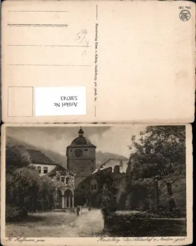 538743,Künstler AK Heinrich Hoffmann Heidelberg Schlosshof
