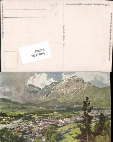538746,tolle Künstler AK E. Harrison Compton Reichenhall Hochstaufen