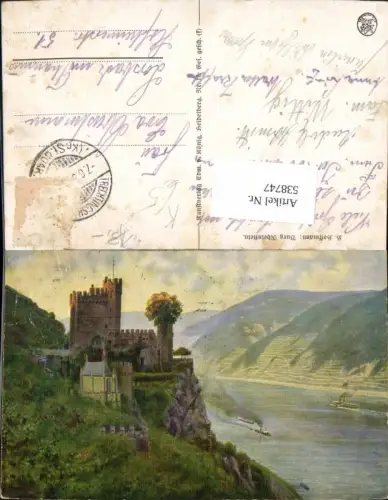 538747,Künstler AK Heinrich Hoffmann Burg Rheinstein Trechtingshausen