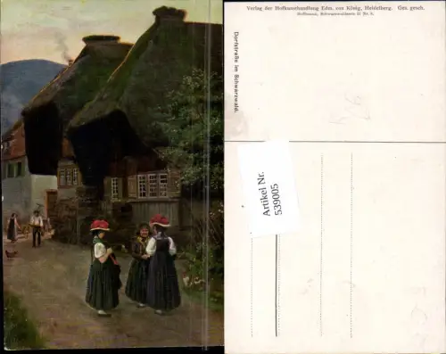 539005,Künstler AK Heinrich Hoffmann Trachten Schwarzwald Calw Volkstrachten