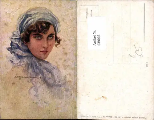 539066,Künstler AK T. Corbella Frau Portrait Erotik