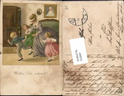 552097,Künstler AK Pauli Ebner Blinde Kuh Kinder pub Rokl 1305