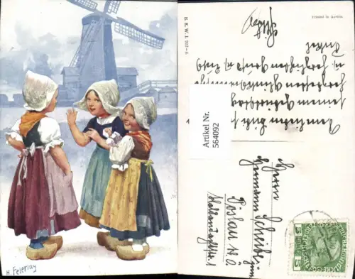 564092,tolle Künstler AK Karl Feiertag Kinder Holland pub B.K.W.I. 922-6