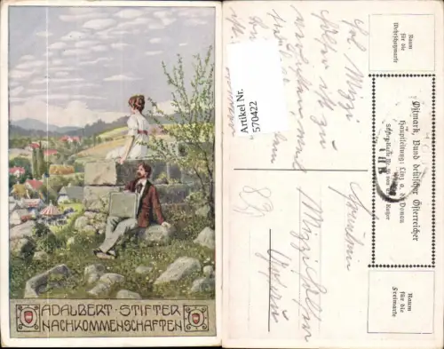 570422,Künstler AK Ernst Kutzer Adalbert Stifter pub Ostmark Bund derutscher Österreicher 95