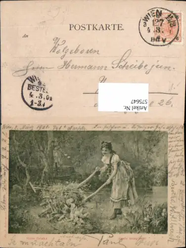 575647,Künstler AK Hans Zatzka Amor Engel Strafe muss sein