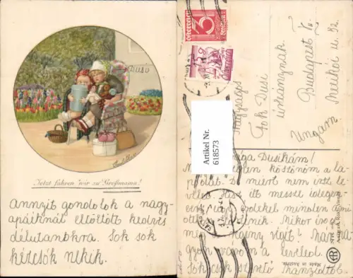 618573,Künstler AK Pauli Ebner Teddy Puppe Kinder pub August Rökl 1440