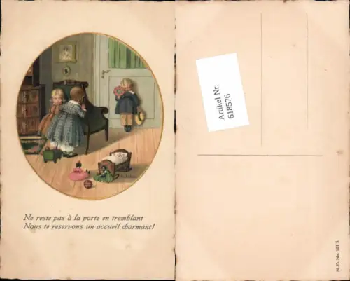 618576,Künstler AK Pauli Ebner Puppe Stuhl Sessel Kinder pub M. D. 1211
