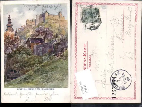 677941 Künstler AK Edward Theodore Compton Salzburg Mönchsberg Hohensalzburg
