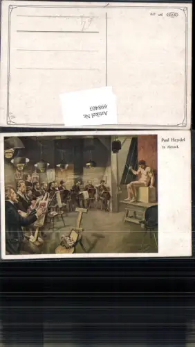 698403 Paul Heydel Im Aktsaal Mann Akt Modell Zeichnen Künstler malen