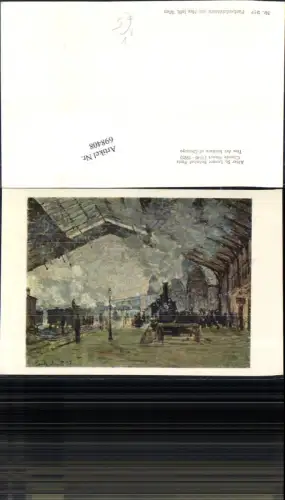 698408 Künstler AK Claude Monet Bahnhof Paris St. Lazare pub Max Jaffe