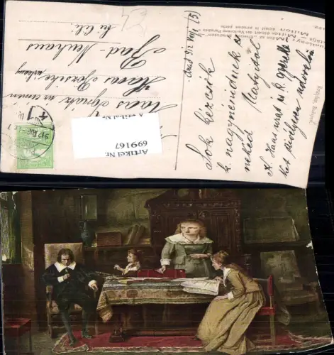 699167 Künstler AK Munkacsy Milton gel Bad Neuhaus Cili Celije